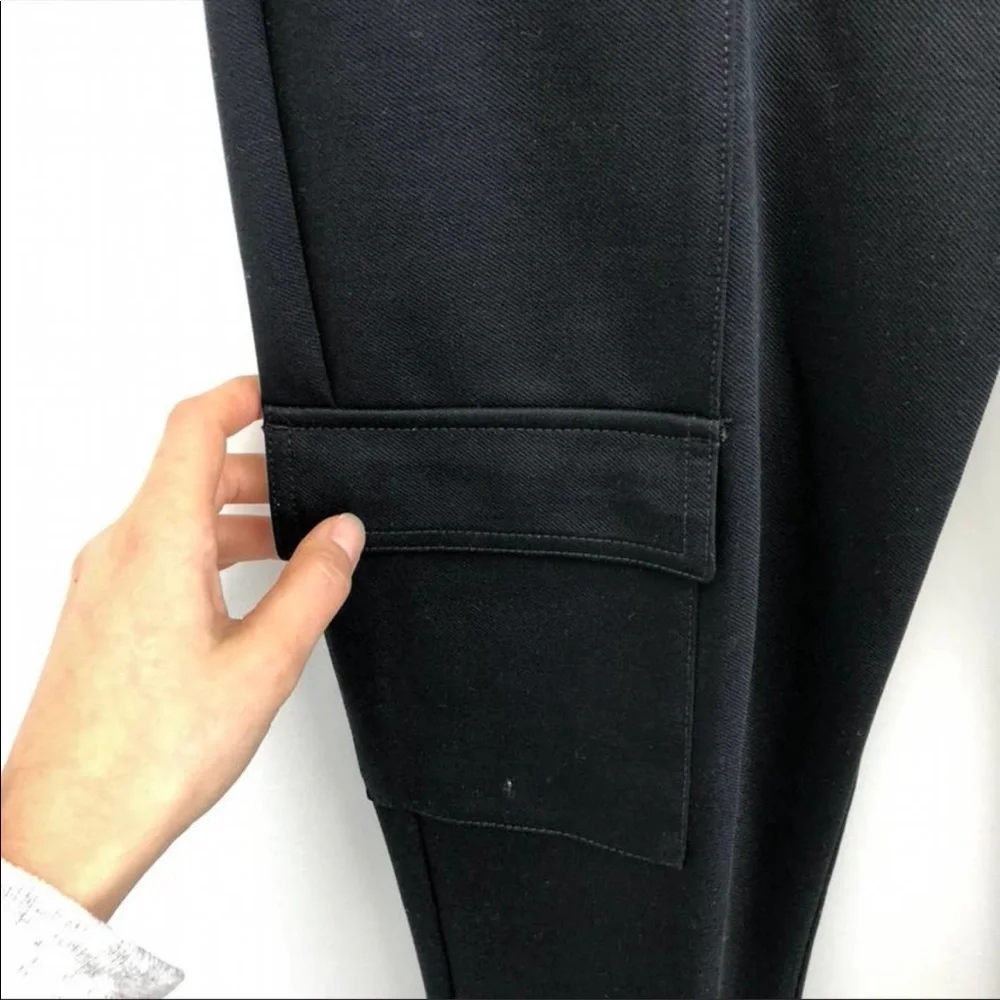 Anthropologie The Essential Slim Black Cargo Pants - Picture 4 of 10